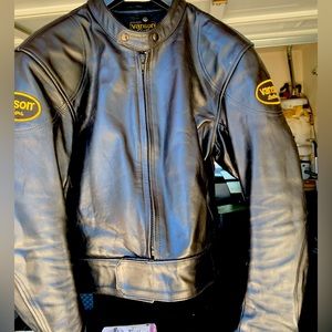 Vanson Leather Motorcycle Jacket Black